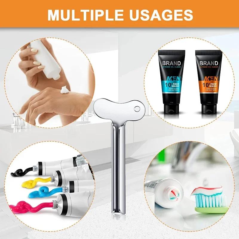 5/1PCS Bathroom Metal Toothpaste Squeezer Stainless Steel Tube Squeezer Universal Key Roller for Tube Creams Paint Squeezer Tool