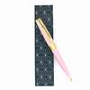 Stylo Personnalisé - Draeger Paris - Pastel Chic - Rose et or - Bille rétractable - Encre noire