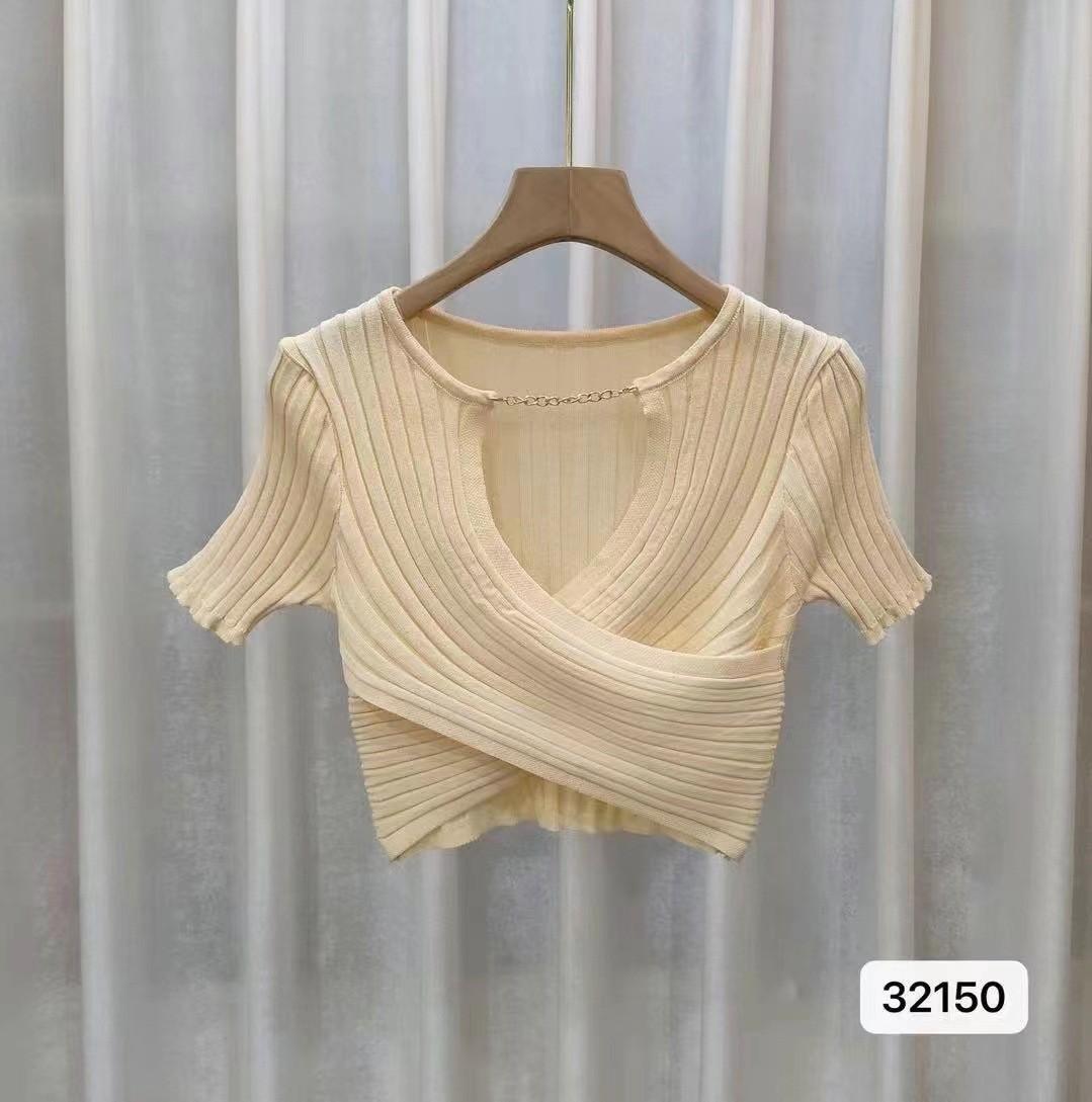 

Женский однотонный топ без рукавов с пупком One Size бежевый