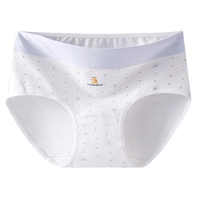 Women Mid Waist Pure Cotton Antibacterial Extended Crotch Ladies Daily Underwear Panties