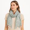 Retro Fringed Scarf Flower Print Yarn Shawl Fashion Travel Beach Towel  Women's Accessory