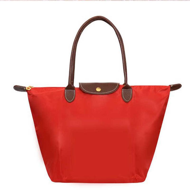 Lucky Black Cat Strandtas Mode Dames Handtas Tote Schoudertassen Vrouwelijk Waterdicht Dumplings Opvouwbare Boodschappentas S rood