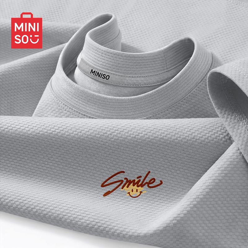 MINISO Men s Summer UV Protection Quick-Dry T-Shirt 4XL светло-серый