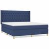 VidaXL Lit à sommier tapissier avec matelas Bleu 180x200 cm Tissu - Modèle 3132255