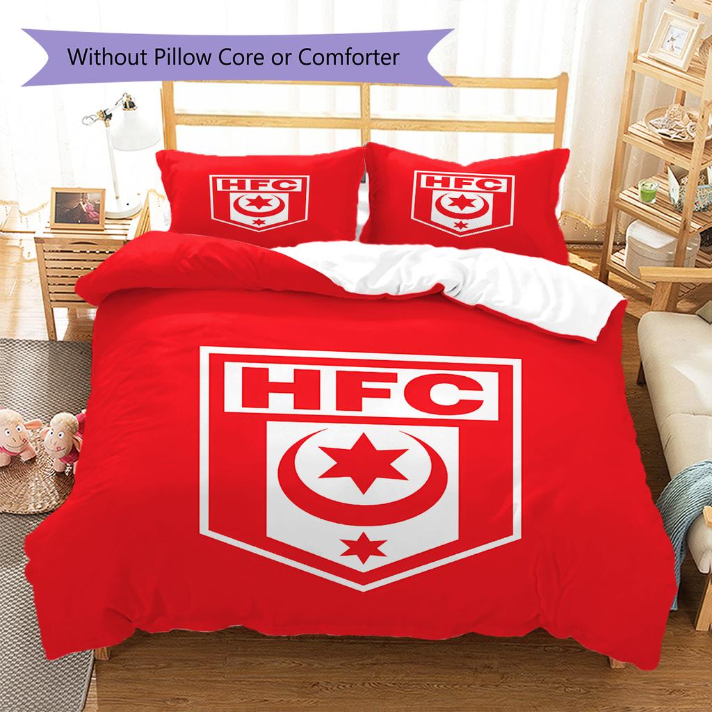 Pościel z wzorem Hallescher FC, Zestaw kołdry Poszewka na kołdrę Poszewka na poduszkę Domowy Prezent Urodzinowy (1 * poszwa na kołdrę + 2 * poszewki na poduszki, bez rdzenia)