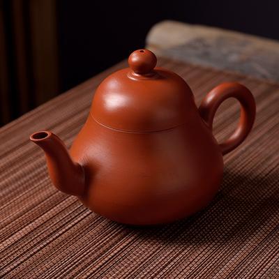 Handgezogene Kanne Zhu-Tonkanne violetter Sand Kung-Fu-Teekanne handgefertigt Dahongpao Drachenei Birnenform