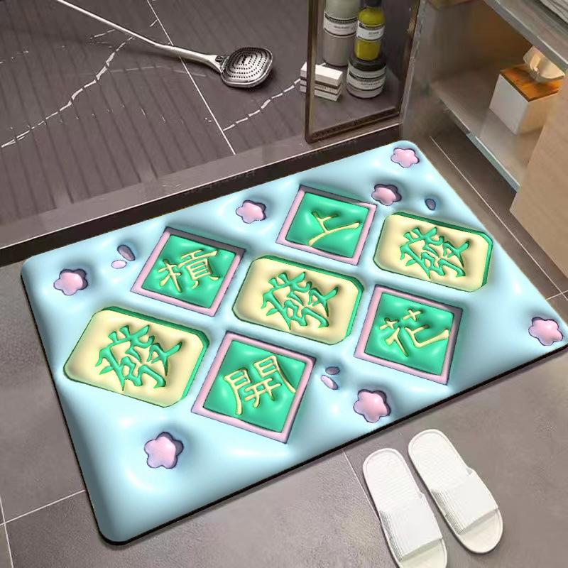 

Складной коврик для пола в ванной из диатомовой грязи, коврик для грязных ног на кухне, такой же, как и для ванны, нескользящий коврик 40 * 60Cm Diatom Mud