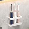 Wall Mounted Toothbrush Holder for Shower Tooth Brush and Toothpaste Organizer Hanger for Dorm Bathrooms 2/3/4 Slots