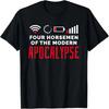 Gamer Gift The Four Modern Apocalyptic Riders Mens Gaming T-Shirt
