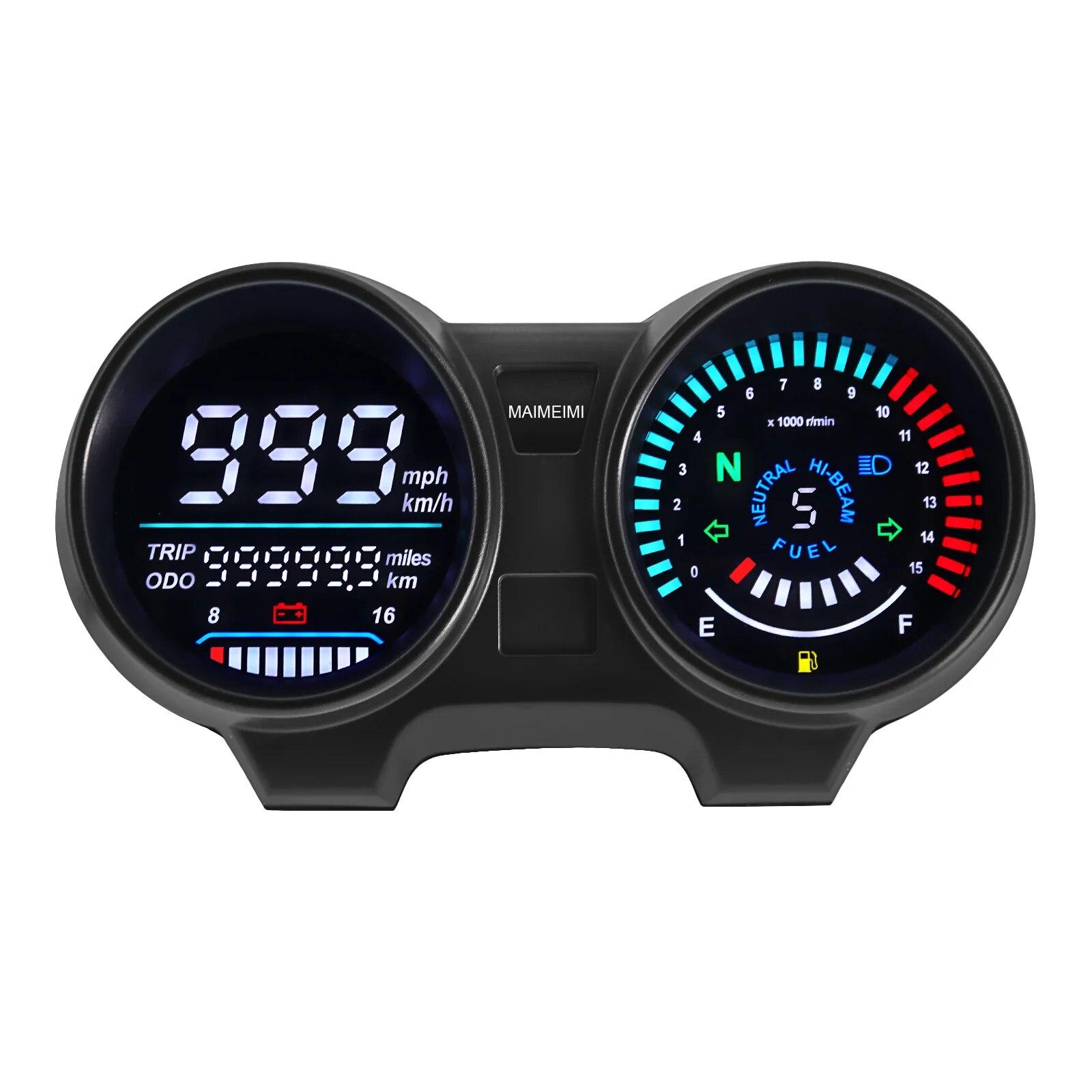 LED Digital Dashboard Motorcycle Speedometer For CG125 RPM Meter Moto Dashboad Digital Panel for TITAN 150 Honda CG150 Fan150 MT0072