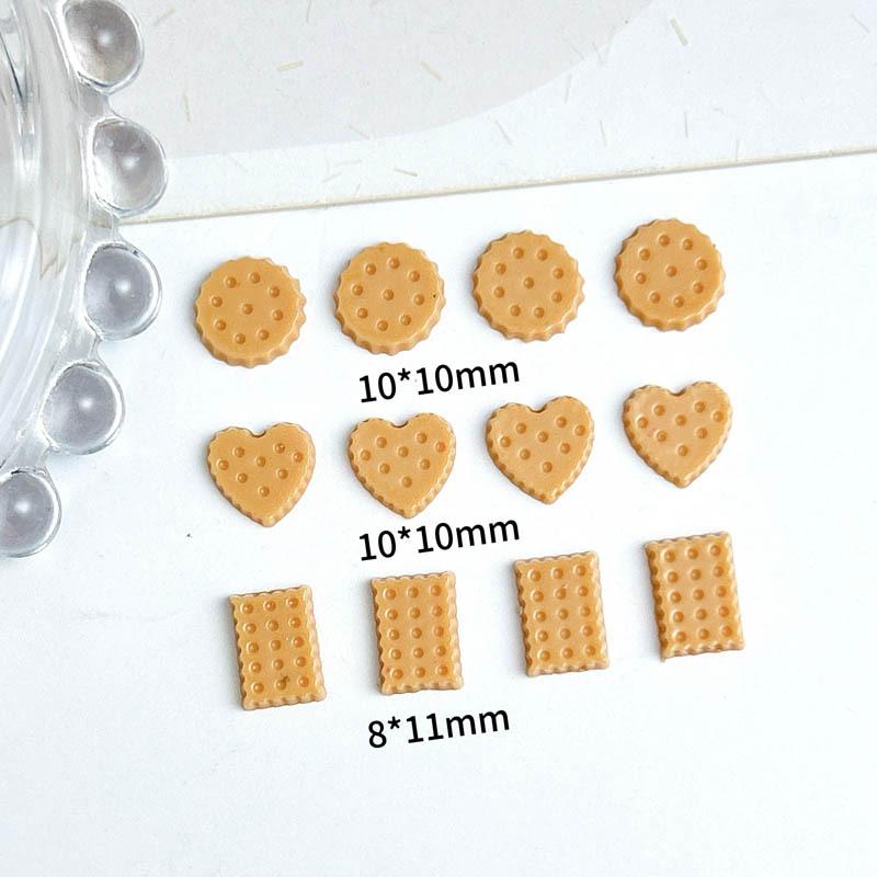 New Hot-Selling Realistic Food Play Glow-in-the-Dark Resin Cookie Accessories DIY Cream Glue Hair Clips Nail Art Decorations Wholesale