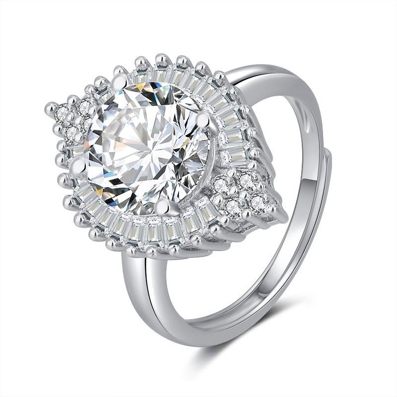 

Набор из трех минималистичных, модных, элегантных и роскошных колец с подвесками из 4-каратного циркона, серег и роскошных женских украшений ring