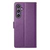 For Samsung Galaxy S25 Stand Case Litchi Texture Leather Wallet Phone Cover Magnetic Snap