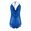 Sleepwear Lace Bodysuit For Women Deep V-Neck Swing Halter Backless Teddy Hollow Out Mesh Temptation Sexy Lingerie UnderwearGood product