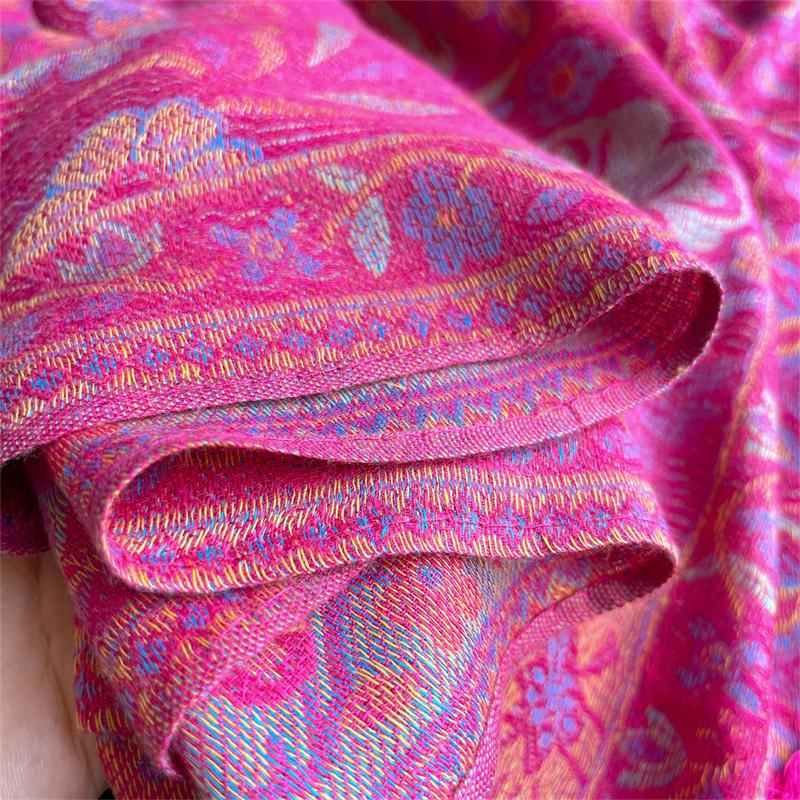Winter Cashmere Pashmina Women Shawls And Wraps Women Floral  Luxury Lady Warm Thick Scarves Blanket