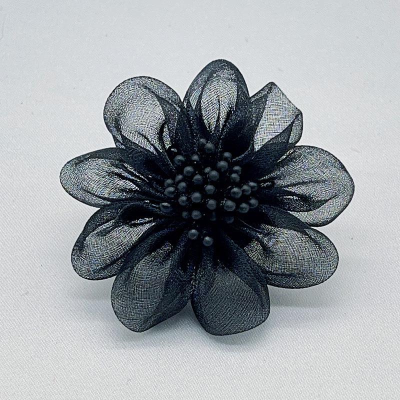 Korean Style Handmade Organza & Yarn Flower Headband Accessories
