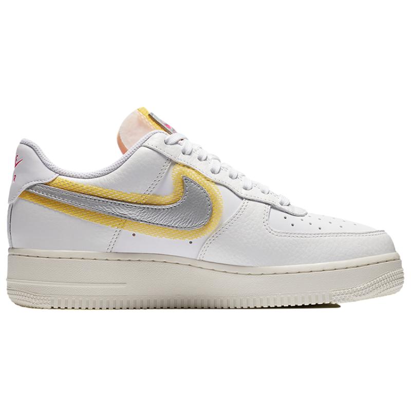 Nike Air Force 1 Low '07 Lx White Metallic Silver Gold Women's Sneakers CZ8104-100