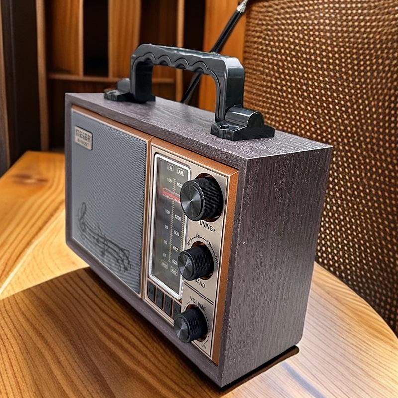Portable Retro Nostalgic Radio Rechargeable Vintage FM AM SW Radios Powerful Bluetooth Speaker Support TF USB AUX AC/DC Power