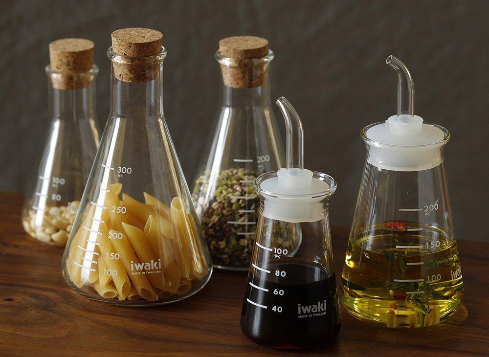 Iwaki KB5063 Heat Resistant Glass Seasoning Container Spice Bottle Saiki 240ml