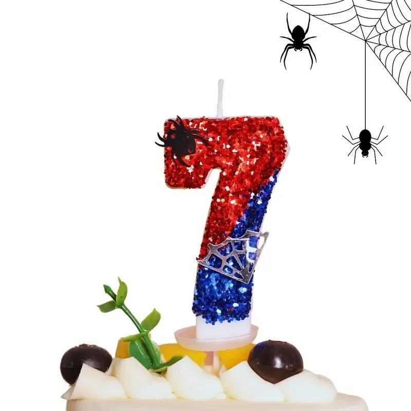 Number Candle 0-9 Birthday Cake Candle Glitter Design for Baking Decoration Party Supplies with Candle Holder Suitable for Children and Adults