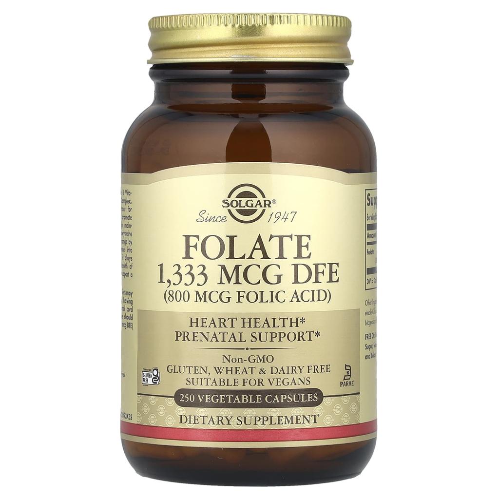 Folic Acid, Dfe 1,333Mcg, 250 Veggie Capsules