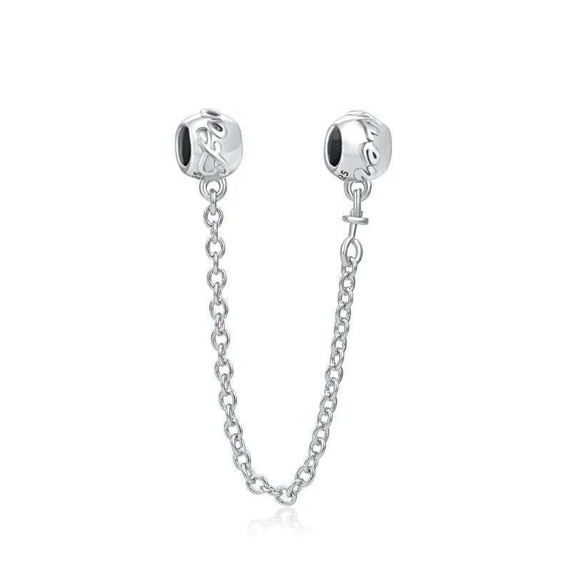 New 925 Silver Butterfly Stars & Moon Sunflower Safety Chains Spacer Beads Charms Fit Original Bracelets DIY Jewelry