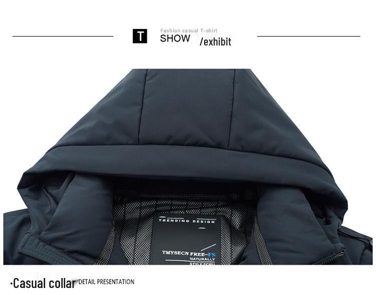 2025 Men's Trendy Hooded White Duck Down Jacket: Warm, High-Quality, and Business Casual Long Winter Coat