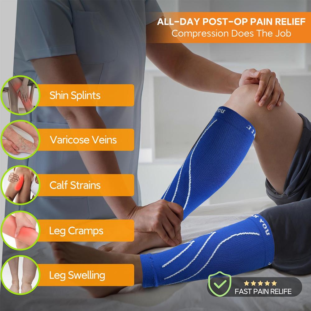 1Pair Calf Compression Sleeves For Men Women Footless Compression Socks Shin Splints Pain Relief Varicose Veins Running