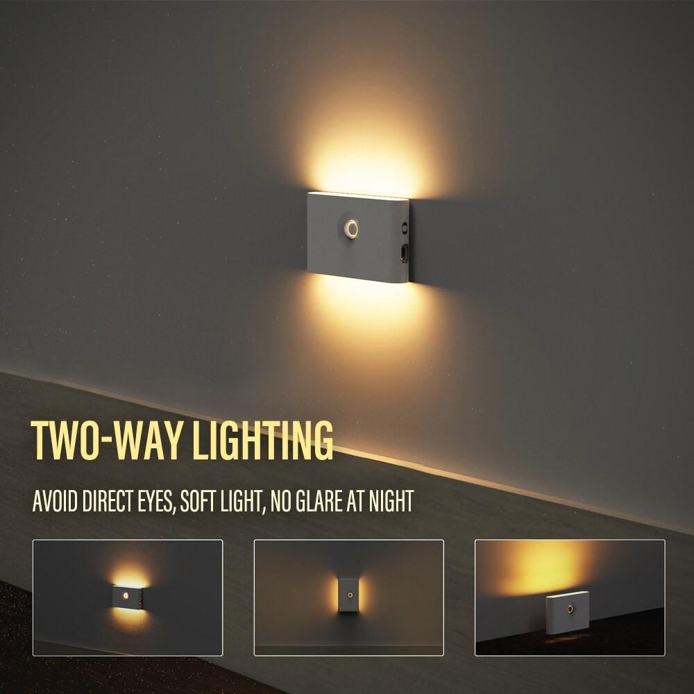 LED Wall Lamp Motion Sensor Light Wireless Night Light Type C Rechargeable Wall Mount Lights for Living Room Hallway Bedroom