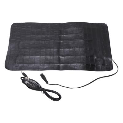 Almohadilla Calefactora 8.5W 3 Niveles de Temperatura Ajustable Lavable Cuero PU Estera Térmica para Reptiles para Mascota Coche