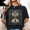 Cat Hallway Graphic Tee, Gothic Cat Lover Shirt, Dark Academia Apparel