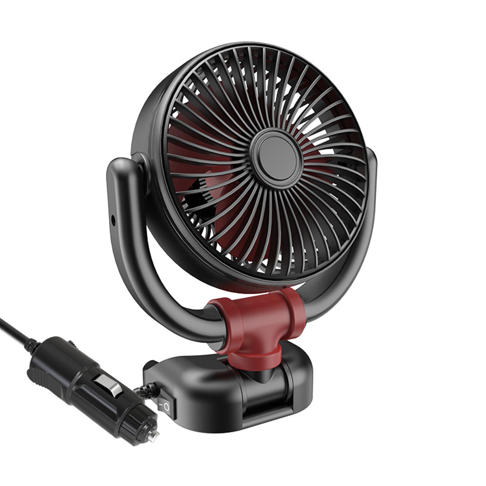 

Автомобильный вентилятор USB/12 В/24 В, вентилятор для автомобиля с 2 скоростями, вращающийся на 360 градусов вентилятор с двойной головкой, вентилятор для электромобиля с сильным ветром 24V