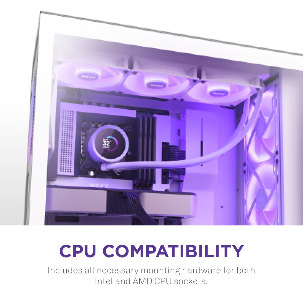 NZXT KRAKEN RGB 360 White Simple Water Cooling CPU Cooler FN1874 RL-KR360-W1