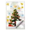Waterproof PVC Stickers Christmas Window Cling, Santa Climbing Rope Sticker, Removable Static Cling Pattern Tree Decal for Glass Doors Windows Holiday