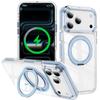 Magnetic Case With Hidden 360 Rotating Stand For iPhone 13 14 15 16 17 Pro Max Metal Camera Frame Colorful Shockproof Cover Support MagSafe Charging