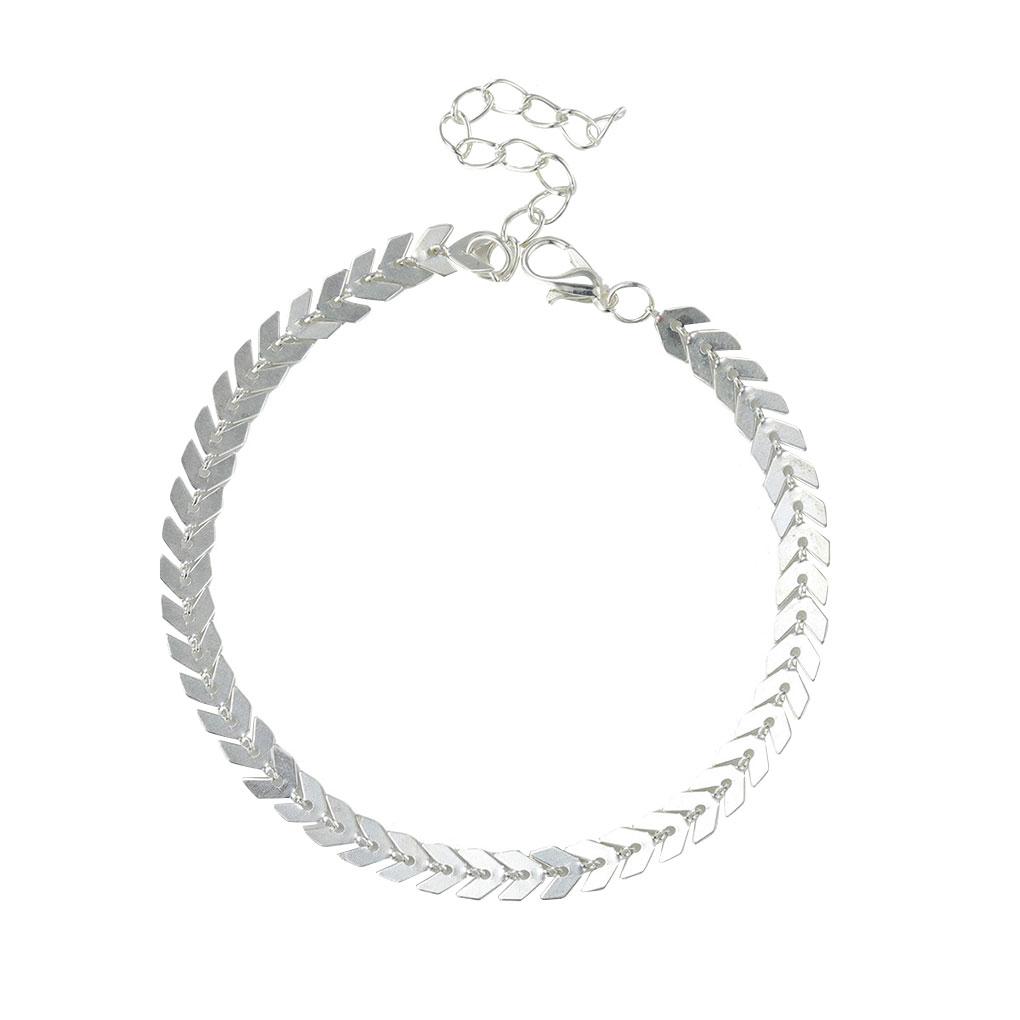 

Браслет на ногу с пайетками, цепочка на ногу, пляжная богемная бижутерия для ног, подарок для женщин, девушек серебряный