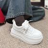 Korean-Style White Shoes with Hidden Lift & Thick Soles - 2026 Spring/Autumn Lightweight Casual Sneakers
