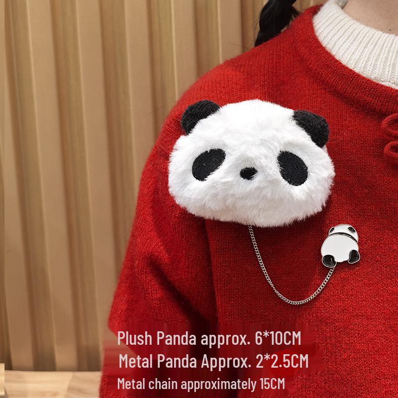 Adorable Red Panda Brooch: Cute Plush Backpack Pin for Students, Couples & Women - Perfect Birthday Gift