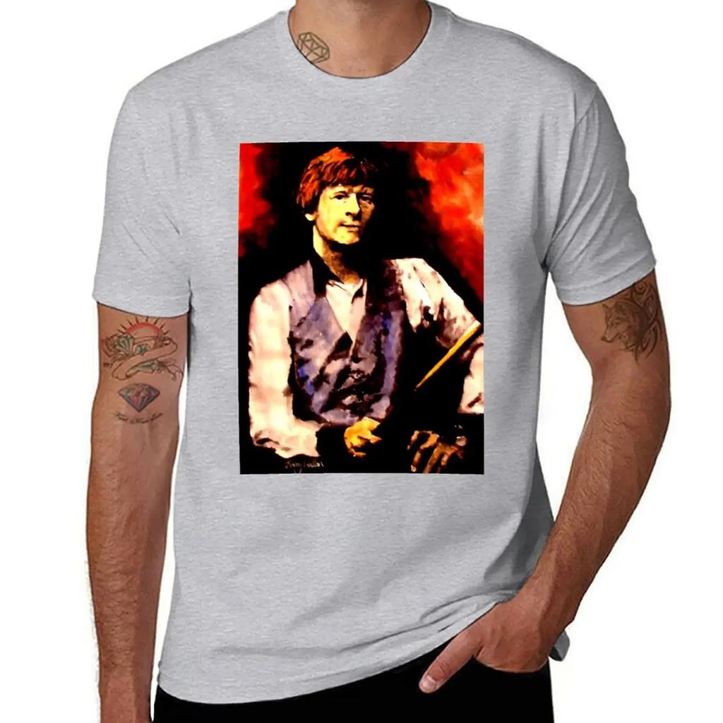Alex Higgins Snooker Art Północnoirlandzka Koszulka szybkoschnąca gładka Męska koszulka