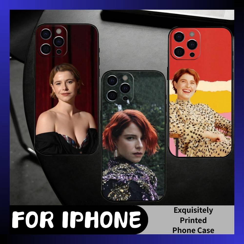 Actor Beatuy-J-Jessie B-Buckley-y Phone Case For iPhone17,16,15,14,13,12 Plus,Max Soft Silicone Black Cover