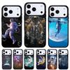 Creative Astronaut Phone Case for iPhone 17 16 15 14 13 Pro Max Back Cover for 12 11 Pro Coque