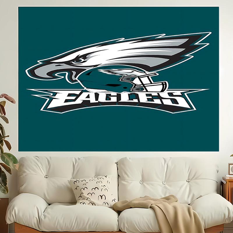 1pc Philadelphia Eagles LOGO Tapestry, Living Room, Bedroom, Office, Party Decor, Ideal Festive Gift
