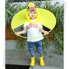 Little Yellow Duck Children's Flying Saucer Raincoat for Boys and Girls, Poncho Rain Cape with Umbrella Hood, Douyin Same Style Rainwear for Students
