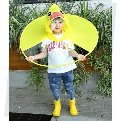 Regenmantel „Fliegende Untertasse“ von Little Yellow Duck für Jungen und Mädchen, Poncho-Regencape mit Schirmkapuze, Regenbekleidung im Douyin-Stil für Schüler