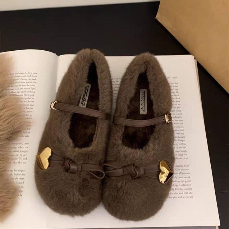 Mary Jane Mao Mao shoes women wear soft-soled velvet beanie shoes 2 new warm cotton shoes in autumn and winter