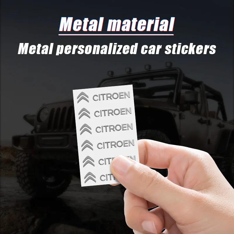 Autocolant Emblema Metalică 3D Decorare Interioară Mașină Decaluri Styling Pentru Citroen C3 C2 C4 C5 DS3 DS4 Berlingo Picasso Grand jumper C4L