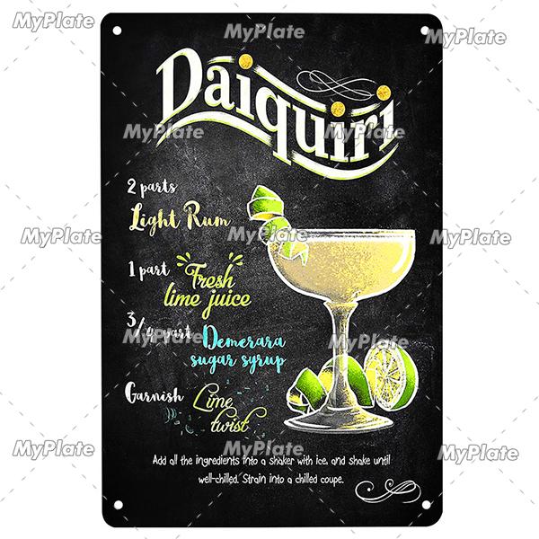Cocktail Metal Sign Plaque Metal Sign Vintage Pub Funny Tin Sign Wall Decor for Bar Pub Club Man Cave Tin Plates Vintage