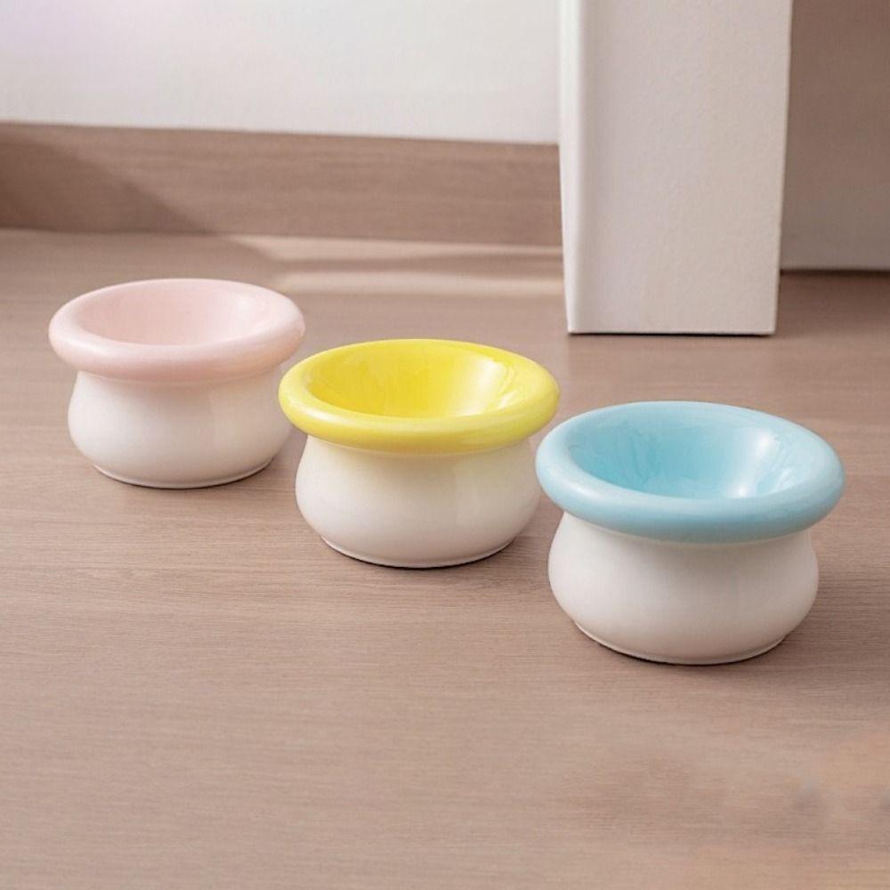 Ceramic Pet High Foot Bowl Large Capacity Dog Food Feeder Pet Drinking Feeder For Dogs Cats