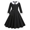 Vinagte Gothic Black Dress Girls Role Playing Costume Toddler Halloween Cosplay Apparel