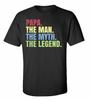 Giorno Papà Papà The Man The Myth The Legend Uomo Manica Corta T-Shirt